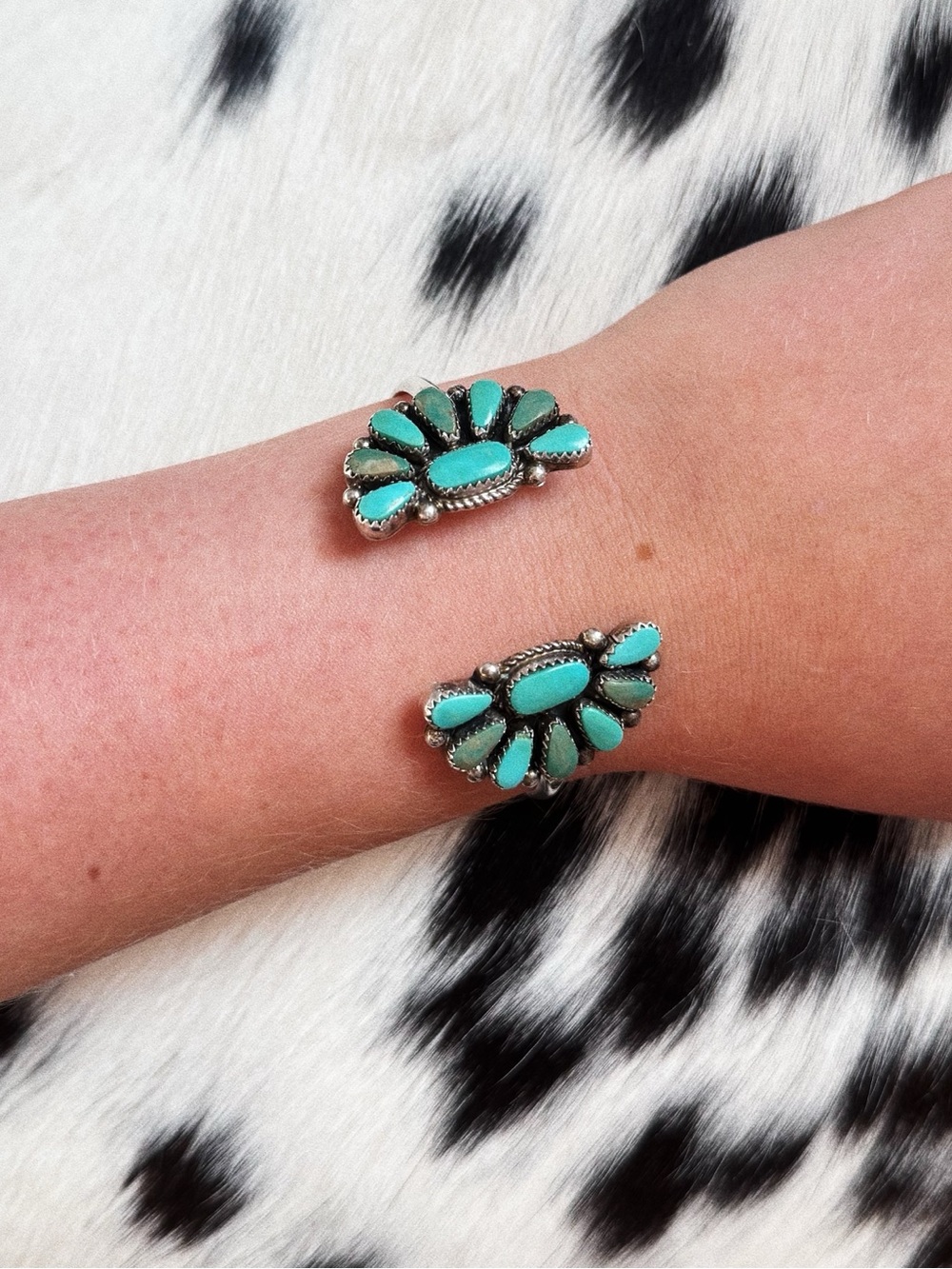 Turquoise Floating Cluster Cuff - Picture 2 of 3